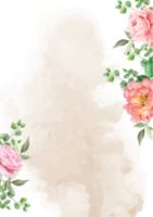 elegant floral wedding invitation card png