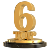 TOP 6 3D GOLD png