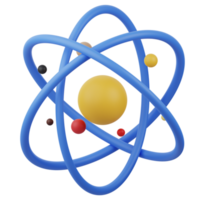 3d illustration of atom png