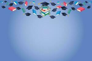 vector design, illustration of graduation background with blank area for writing