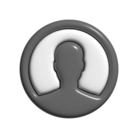 3d icon of men profile people png