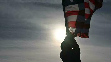 United States of America National Flag Waving in Slow Motion video