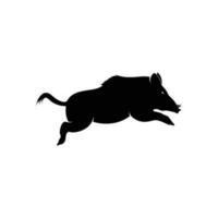 wild boar silhouette vector