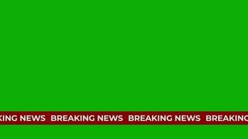 Breaking News Ticker Scrolling Text on Green Background video