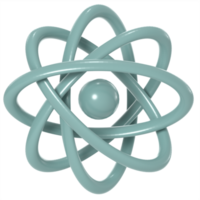 3d illustration of atom symbol with high quality render png