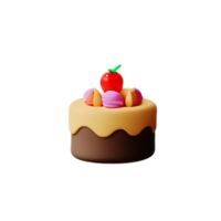 Cake and cupcake with cherry and strawberry png