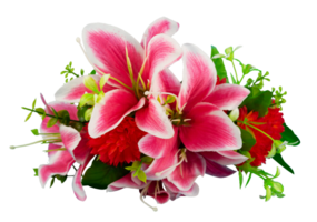 Bouquet of lily flower isolated png