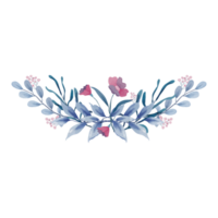 Flower Decorative Elements,Blooming Flowers Leaves AI Generative png