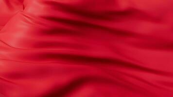 Flowing red wave cloth, 3d rendering. video