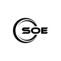 SOE Logo Design, Inspiration for a Unique Identity. Modern Elegance and Creative Design. Watermark Your Success with the Striking this Logo. vector