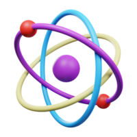 Physics icon 3d Render isolated on transparent background png