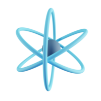 3D Illustration of Blue Atom png