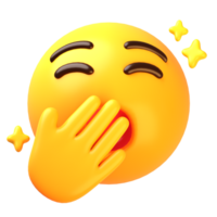 Sleepy yawning 3D Emoji Icon png