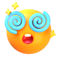 Dizzy face 3D Emoji Icon png