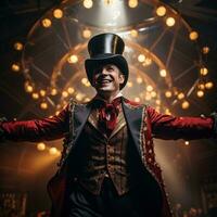 Ringmaster. Captivating leader directing the shows energ photo