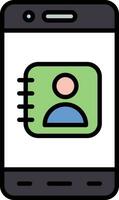 Mobile Contacts Vector Icon