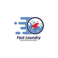 fast Laundry logo vector icon illustration design