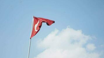 Low Angle View Of Turkish Flag Against Sky. video