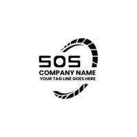 SOS letter logo vector design, SOS simple and modern logo. SOS luxurious alphabet design