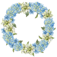 Flowers wreath with dahlia png