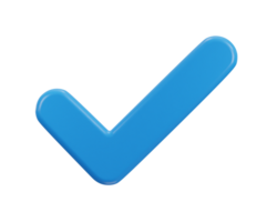 check mark 3d icon illustration png