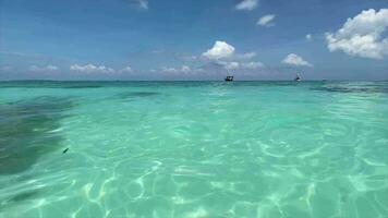 fechar-se do a azul água do a oceano. período de férias e viagem conceito video