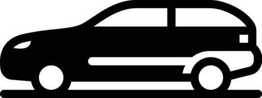 Solid icon for car vector