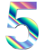 Holographic shiny numbers png