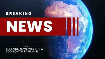 3D intro video animation to breaking  news