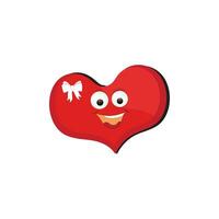 Heart funny cartoon character different pose. Cartoon red heart character with funny face. Happy cute heart emoji set. Love vector illustration. Valentine Day card