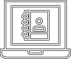 Laptop User Vector Icon