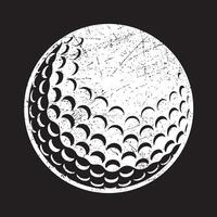 Golf ball, black and white, vector, icon vector