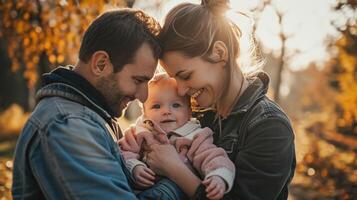 ai generado foto de familia