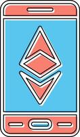 Ethereum Smartphone Vector Icon