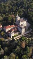 vertical vídeo do bussaco Palácio Portugal aéreo Visão video