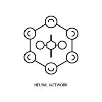 neural network concept line icon. Simple element illustration.neural network concept outline symbol design. vector