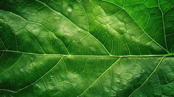 AI generated Explore the intricate beauty of a leaf texture, with detailed veins and cells, a nature-inspired marvel. Ai Generated. photo