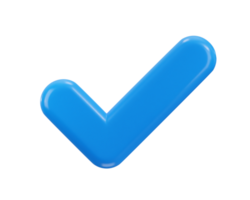 checkmark icon 3d rendering verified icon illustration png