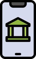 Mobile banking vector icon