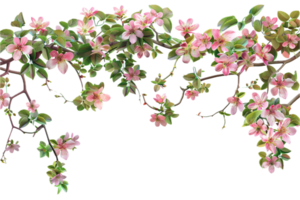 AI generated Morning Glory Vine with Purple Flowers png