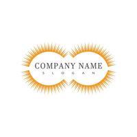 Sun logo vector template symbol design