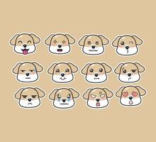 Dog Cute Icon Set Design vector