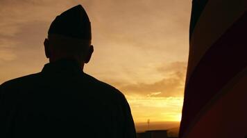 Veteran Stand Against The American Flag For Memorial Day video