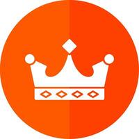 King Glyph Red Circle Icon vector