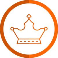 Monarchy Line Orange Circle Icon vector