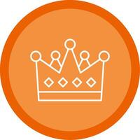 Crown Line Multi Circle Icon vector