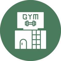 Gym Glyph Multi Circle Icon vector