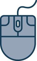 Mouse Line Filled Grey Icon vector