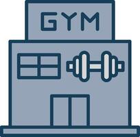 Gym Line Filled Grey Icon vector