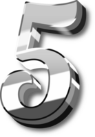 Silver Alphabet Letter and Number png